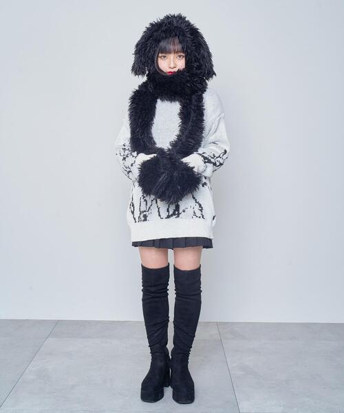 セール】WEGO/モコモコウサミミキャップマフラー（マフラー）｜WEGO