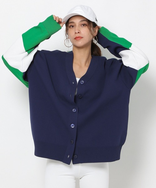 HEREIAM(ヘレイアム)の「【HEREIAM】カラーブロックカーディガン(カーディガン/ボレロ・レディース・ホワイト/ネイビー/ピンク・FREE)」の10枚目の写真