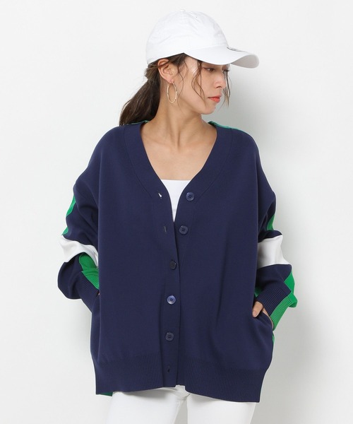 HEREIAM(ヘレイアム)の「【HEREIAM】カラーブロックカーディガン(カーディガン/ボレロ・レディース・ホワイト/ネイビー/ピンク・FREE)」の11枚目の写真