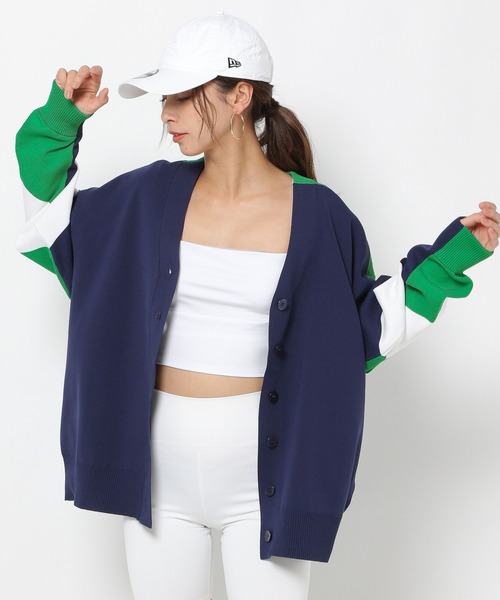 HEREIAM(ヘレイアム)の「【HEREIAM】カラーブロックカーディガン(カーディガン/ボレロ・レディース・ホワイト/ネイビー/ピンク・FREE)」の12枚目の写真