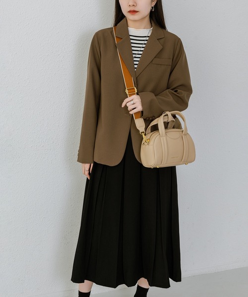 LA VORAGINE（ラ ヴォラジネ）の「2wayワイドショルダー　ボストンバッグ（ボストンバッグ・レディース・ベージュ/ブラック/ホワイト/ブラウン/グレイッシュベージュ・FREE）」の9枚目の写真