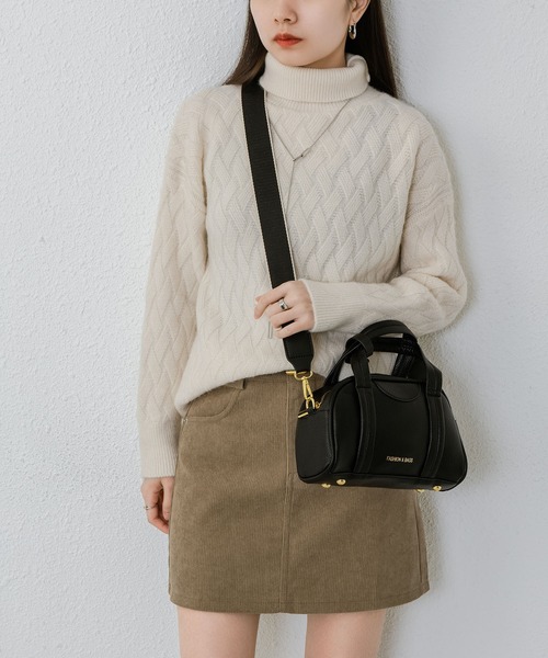 LA VORAGINE（ラ ヴォラジネ）の「2wayワイドショルダー　ボストンバッグ（ボストンバッグ・レディース・ベージュ/ブラック/ホワイト/ブラウン/グレイッシュベージュ・FREE）」の10枚目の写真