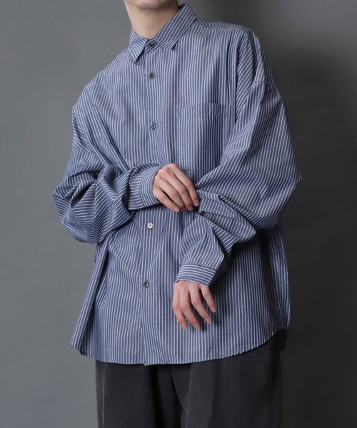 SITRY（シトリー）の「Stripe Broadcloth Shirt/ビッグ
