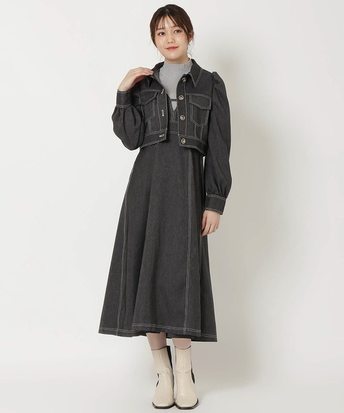 美品 レディアゼル デニムライクジャケット REDYAZEL（レディアゼル）の「【セットアップ着用可能】デニム
