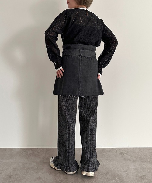 apres jour mignon(アプレジュールミニョン)の「ラメニットフリルパンツ【ZOZOTOWN限定アイテム】(その他パンツ・レディース・ブルー/ネイビー/パープル/ブラック/アイボリー・X-LARGE/MEDIUM/SMALL)」の20枚目の写真