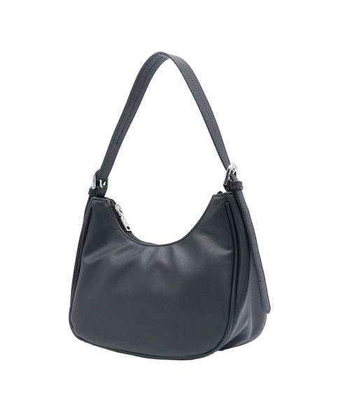 GUSCIO(グッシオ)の「【グッシオベーシック】ワンハンドルハーフムーンバッグ(トートバッグ・レディース・アイボリー/ブラック/シルバー/ダークブラウン・FREE)」の6枚目の写真