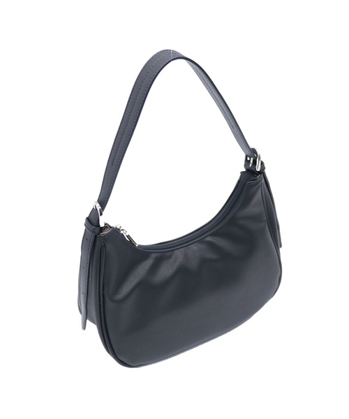 GUSCIO(グッシオ)の「【グッシオベーシック】ワンハンドルハーフムーンバッグ(トートバッグ・レディース・アイボリー/ブラック/シルバー/ダークブラウン・FREE)」の5枚目の写真