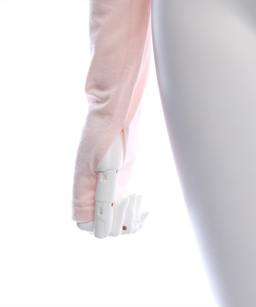 clear(クリア)の「ストーンロゴ長袖カットソートップス/ショート丈ロンT(Tシャツ/カットソー・レディース・オフホワイト/ブラック/ピンク・F)」の11枚目の写真