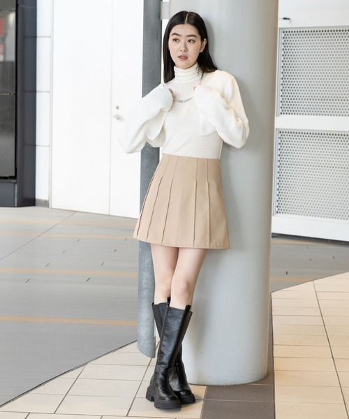 3.3 Field Trip （3.3フィールドトリップ）の「3.3 Field Trip／ステッチミニスカート 2101903（スカート・レディース・ブラック/グレー/ベージュ・FREE）」の19枚目の写真