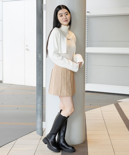 3.3 Field Trip （3.3フィールドトリップ）の「3.3 Field Trip／ステッチミニスカート 2101903（スカート・レディース・ブラック/グレー/ベージュ・FREE）」の20枚目の写真