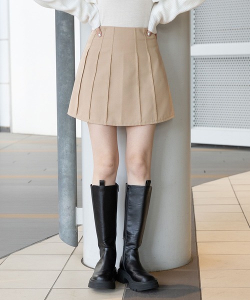 3.3 Field Trip （3.3フィールドトリップ）の「3.3 Field Trip／ステッチミニスカート 2101903（スカート・レディース・ブラック/グレー/ベージュ・FREE）」の21枚目の写真