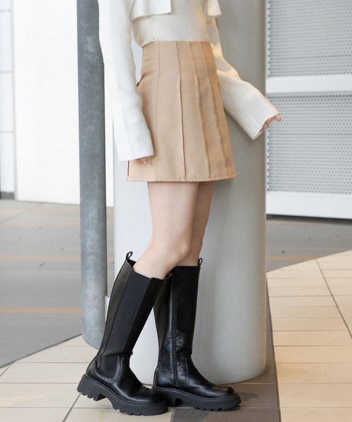 3.3 Field Trip （3.3フィールドトリップ）の「3.3 Field Trip／ステッチミニスカート 2101903（スカート・レディース・ブラック/グレー/ベージュ・FREE）」の22枚目の写真