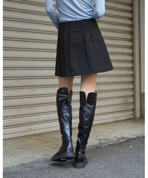 3.3 Field Trip （3.3フィールドトリップ）の「3.3 Field Trip／ステッチミニスカート 2101903（スカート・レディース・ブラック/グレー/ベージュ・FREE）」の15枚目の写真