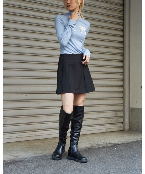 3.3 Field Trip （3.3フィールドトリップ）の「3.3 Field Trip／ステッチミニスカート 2101903（スカート・レディース・ブラック/グレー/ベージュ・FREE）」の12枚目の写真