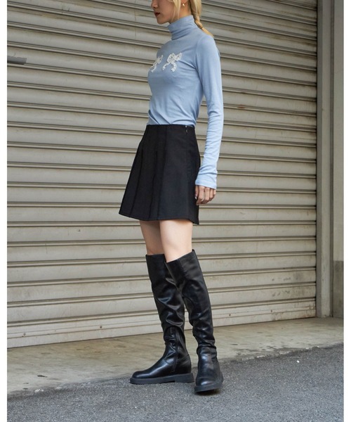 3.3 Field Trip （3.3フィールドトリップ）の「3.3 Field Trip／ステッチミニスカート 2101903（スカート・レディース・ブラック/グレー/ベージュ・FREE）」の13枚目の写真
