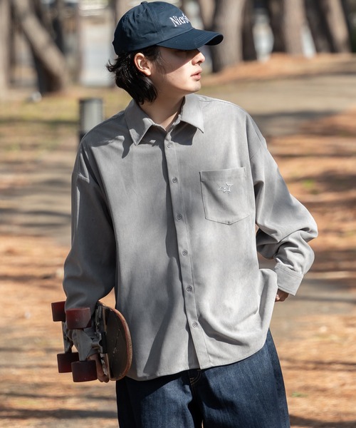 kutir(クティール)の「立体刺繍ビッグシルエットシャツ(シャツ/ブラウス・メンズ・ブラック/ライトグレー/ベージュ・LARGE/MEDIUM)」の19枚目の写真