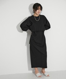 ADAM ET ROPE' | ギャザージャージワンピース(ワンピース)