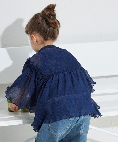 pairmanon(ペアマノン)の「袖ボリューム スタンドネック シアーブラウス(シャツ/ブラウス・キッズ・ネイビー/ピンク系その他/アイボリー・90/80/150/140/120/130/100/110)」の10枚目の写真