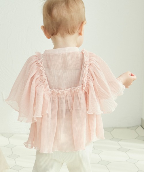 pairmanon(ペアマノン)の「袖ボリューム スタンドネック シアーブラウス(シャツ/ブラウス・キッズ・ネイビー/ピンク系その他/アイボリー・90/80/150/140/120/130/100/110)」の17枚目の写真