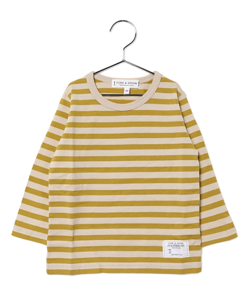 URBAN RESEARCH DOORS KIDS（アーバン リサーチ ドアーズ キッズ　）の「FORK＆SPOON Organic天竺ボーダーロンTee（Tシャツ/カットソー・キッズ・マスタード/ブルー/ブラック/レッド・90/105/135/120）」の4枚目の写真