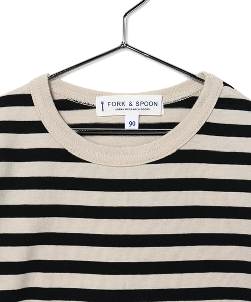 URBAN RESEARCH DOORS KIDS（アーバン リサーチ ドアーズ キッズ　）の「FORK＆SPOON Organic天竺ボーダーロンTee（Tシャツ/カットソー・キッズ・マスタード/ブルー/ブラック/レッド・90/105/135/120）」の6枚目の写真