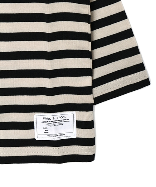 URBAN RESEARCH DOORS KIDS（アーバン リサーチ ドアーズ キッズ　）の「FORK＆SPOON Organic天竺ボーダーロンTee（Tシャツ/カットソー・キッズ・マスタード/ブルー/ブラック/レッド・90/105/135/120）」の7枚目の写真