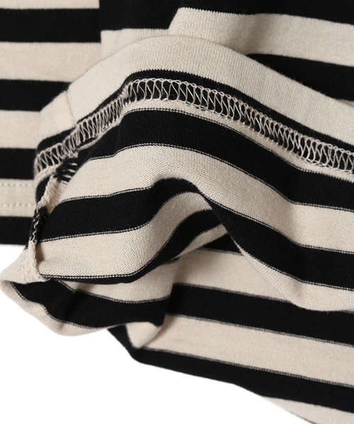 URBAN RESEARCH DOORS KIDS（アーバン リサーチ ドアーズ キッズ　）の「FORK＆SPOON Organic天竺ボーダーロンTee（Tシャツ/カットソー・キッズ・マスタード/ブルー/ブラック/レッド・90/105/135/120）」の9枚目の写真