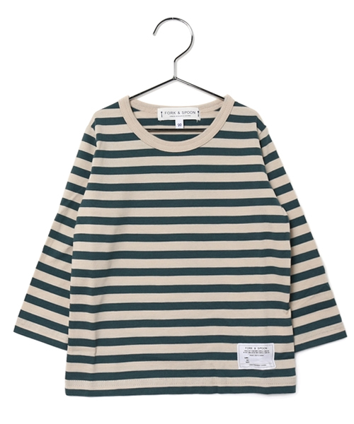 URBAN RESEARCH DOORS KIDS（アーバン リサーチ ドアーズ キッズ　）の「FORK＆SPOON Organic天竺ボーダーロンTee（Tシャツ/カットソー・キッズ・マスタード/ブルー/ブラック/レッド・90/105/135/120）」の10枚目の写真