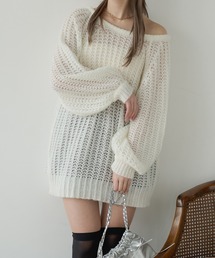 multi way ribbon mesh knit / マルチウェイリボンメッシュニット