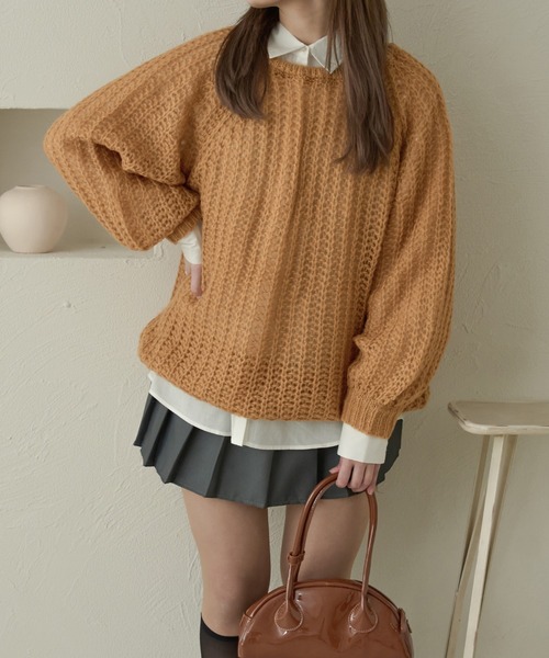nonnative ニット・セーター ベージュ 0480525Y0210 セール】multi way ribbon mesh knit / マルチウェイリボン