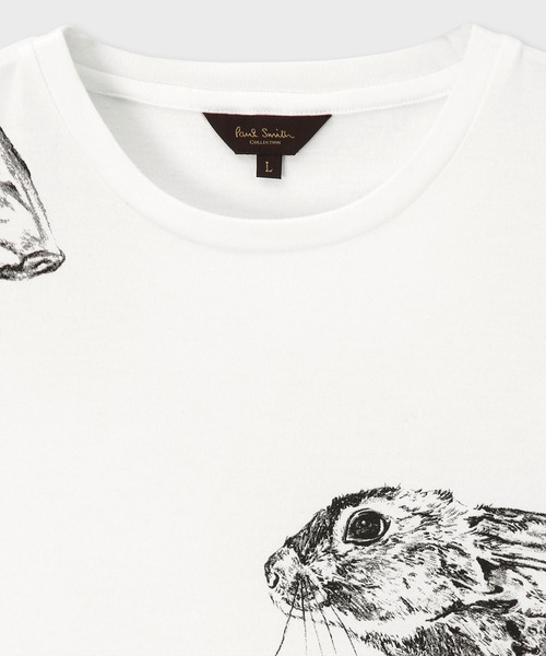 Paul Smith COLLECTION（ポールスミスコレクション）の「トランプトンラビットプリント Ｔシャツ / 144310 300（Tシャツ/カットソー・メンズ・ネイビー/ホワイト・MEDIUM/X-LARGE/LARGE）」の7枚目の写真