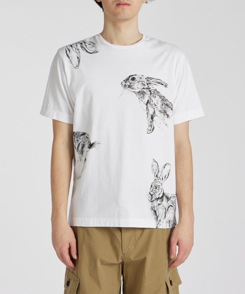 Paul Smith COLLECTION（ポールスミスコレクション）の「トランプトンラビットプリント Ｔシャツ / 144310 300（Tシャツ/カットソー・メンズ・ネイビー/ホワイト・MEDIUM/X-LARGE/LARGE）」の4枚目の写真