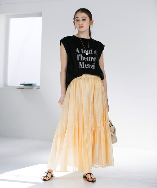 La TOTALITE（ラトータリテ）の「フレンチスリーブロゴプルオーバー（Tシャツ/カットソー・レディース・ホワイト/ブラック/ピンク・FREE）」の4枚目の写真