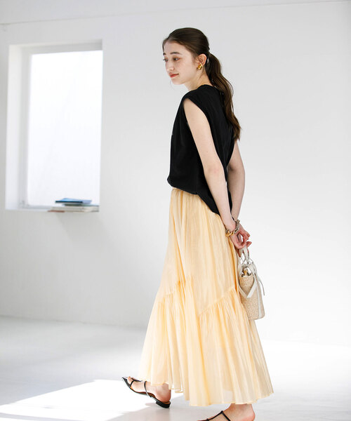 La TOTALITE（ラトータリテ）の「フレンチスリーブロゴプルオーバー（Tシャツ/カットソー・レディース・ホワイト/ブラック/ピンク・FREE）」の6枚目の写真