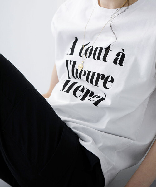 La TOTALITE（ラトータリテ）の「フレンチスリーブロゴプルオーバー（Tシャツ/カットソー・レディース・ホワイト/ブラック/ピンク・FREE）」の10枚目の写真