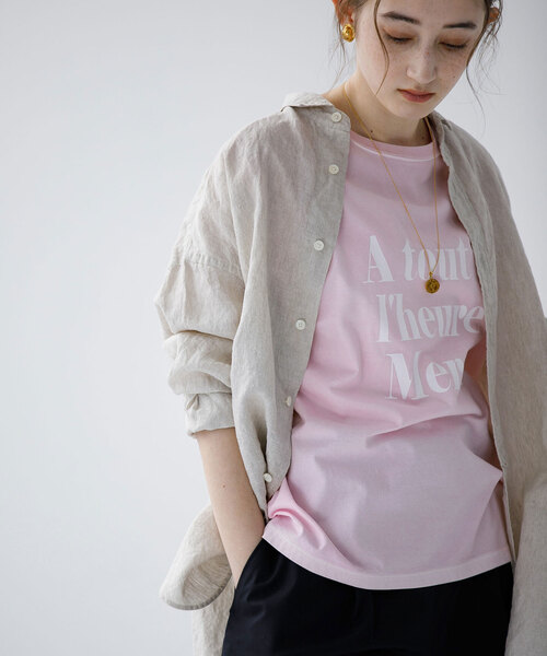 La TOTALITE（ラトータリテ）の「フレンチスリーブロゴプルオーバー（Tシャツ/カットソー・レディース・ホワイト/ブラック/ピンク・FREE）」の14枚目の写真