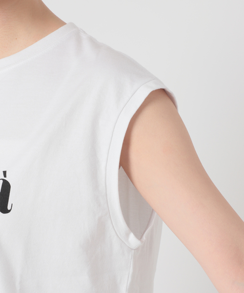 La TOTALITE（ラトータリテ）の「フレンチスリーブロゴプルオーバー（Tシャツ/カットソー・レディース・ホワイト/ブラック/ピンク・FREE）」の20枚目の写真