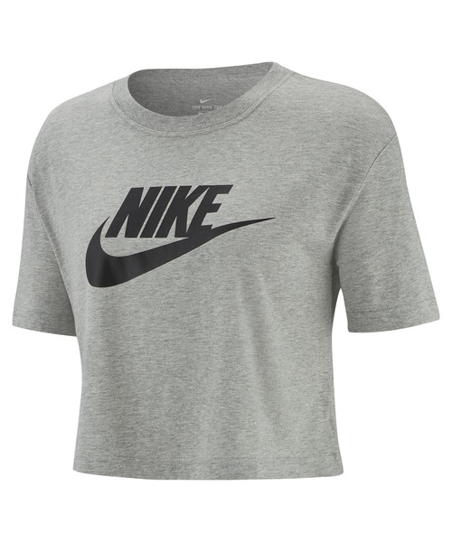NIKE（ナイキ）の「ナイキ NIKE ナイキ  エッセンシャル クロップ アイコン フレンチテリー Tシャツ（Tシャツ/カットソー・レディース・ピンク/ブラック/ホワイト/グレー・S/M/L/XL）」の3枚目の写真