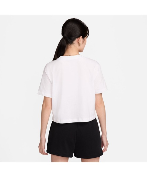 NIKE（ナイキ）の「ナイキ NIKE ナイキ  エッセンシャル クロップ アイコン フレンチテリー Tシャツ（Tシャツ/カットソー・レディース・ピンク/ブラック/ホワイト/グレー・S/M/L/XL）」の5枚目の写真