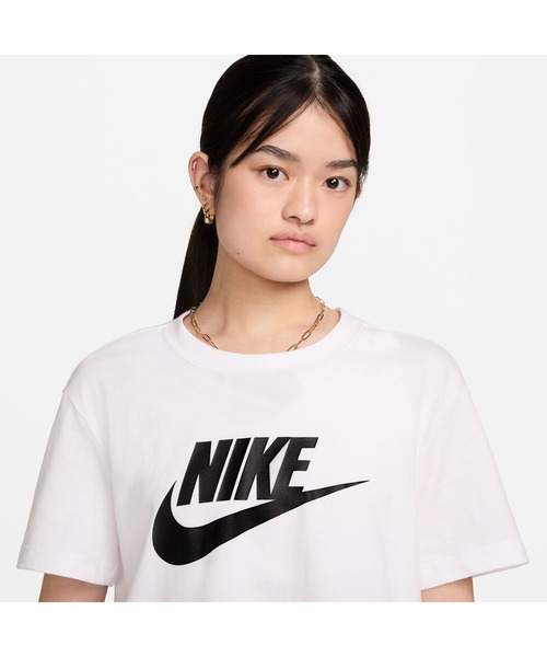 NIKE（ナイキ）の「ナイキ NIKE ナイキ  エッセンシャル クロップ アイコン フレンチテリー Tシャツ（Tシャツ/カットソー・レディース・ピンク/ブラック/ホワイト/グレー・S/M/L/XL）」の6枚目の写真