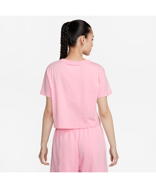 NIKE（ナイキ）の「ナイキ NIKE ナイキ  エッセンシャル クロップ アイコン フレンチテリー Tシャツ（Tシャツ/カットソー・レディース・ピンク/ブラック/ホワイト/グレー・S/M/L/XL）」の15枚目の写真