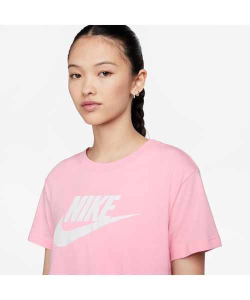 NIKE（ナイキ）の「ナイキ NIKE ナイキ  エッセンシャル クロップ アイコン フレンチテリー Tシャツ（Tシャツ/カットソー・レディース・ピンク/ブラック/ホワイト/グレー・S/M/L/XL）」の16枚目の写真
