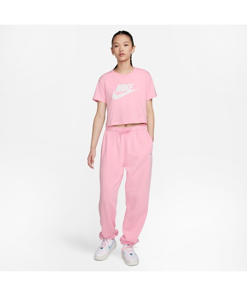 NIKE（ナイキ）の「ナイキ NIKE ナイキ  エッセンシャル クロップ アイコン フレンチテリー Tシャツ（Tシャツ/カットソー・レディース・ピンク/ブラック/ホワイト/グレー・S/M/L/XL）」の17枚目の写真