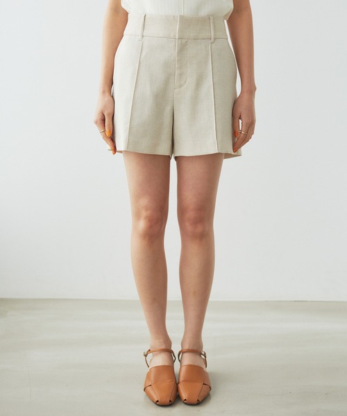 VIS（ビス）の「リネンライクミニ丈パンツ（その他パンツ・レディース・ライトグレー/ブラック/ホワイト系その他5・M/S）」の9枚目の写真