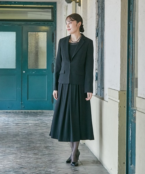 セール】高身長 【喪服・礼服】 洗えるフォーマルアンサンブル