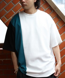８(eight)（エイト）の「梨地切り替えTシャツ（Tシャツ/カットソー・メンズ）」