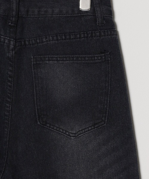 Chick（チック）の「▲Wide Straight Vintage Denim / ワイドストレートヴィンテージデニム（デニムパンツ・レディース・ブラック・L/M/S）」の11枚目の写真