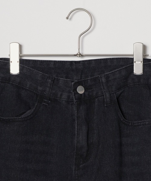 Chick（チック）の「▲Wide Straight Vintage Denim / ワイドストレートヴィンテージデニム（デニムパンツ・レディース・ブラック・L/M/S）」の9枚目の写真