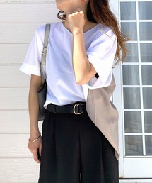 Q | シアードッキングトップス(Tシャツ/カットソー)