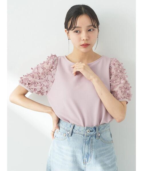 earth music&ecology（アースミュージックアンドエコロジー）の「リボンスリーブプルオーバー（Tシャツ/カットソー・レディース・グレイッシュブルー/アイボリー/ブラック/ピンク・S/M）」の12枚目の写真